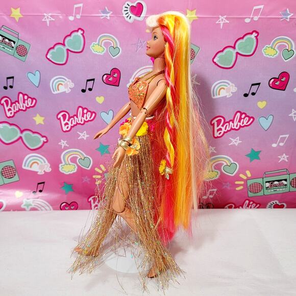 Hula Hair Barbie Doll in Grass Skirt Bikini 1996 Mattel #17047 - Picture 4 of 7